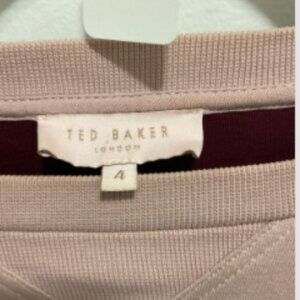 Ted Baker London Women’s Blush Pink Ruffle Sleeve Pullover Sweater Size 4